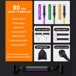 개대 끌어 오기 밧줄 보디 빌딩 저항 밴드 세트 다기능 텐셔너 양복 근육 훈련 벨트 탄성 1개 80LBS