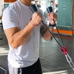 삼두근 풀 로프 양방향 페이스 갠트리 프레임 프레스 다운 피트니스 풀백 기본