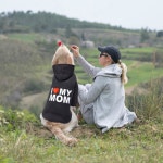 강아지 고양이 소형 중형 대형견 큰 검은색 엄마를 사랑해요 을 위한 그린조이 개 스웨터 강아지 후디 추운 날씨 코트 후드 스웨트셔츠