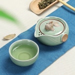 휴대용다기세트 전통 보이차 다구 1인다기세트 파우치 다기류 미