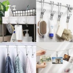 주방 욕실 세탁 스테인리스 걸이형 빨래집게 10개 10P