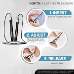 모골드 스피드 로프 남성 여성용 줄넘기 - 프리미엄 엉킴 프리 자동 잠금 나사 디자인 복싱 크로스핏 더블 언더더용 운동 홈 운동용