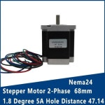 Nema24 스테퍼 모터 2상 4선 1 8도 5A 단일 샤프트 구멍 거리 47 14 CNC 기계용 프레임