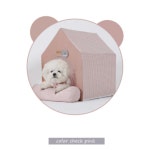 레드퍼피 강아지집 사계절 애견하우스 해피하우스 펫하우스 체크핑크 1개