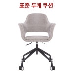 바퀴달린의자 스툴 등받이 병원 경량 PP-블랙-화이트 컴퓨터 팔걸이 사무용 진찰 둥근 1인