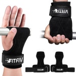 FITFIV 역도 손목 스트랩 헬스 트레이닝용 더블 가죽 네오프렌 패딩 랩 - 남녀용 페어