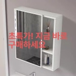 욕실 수납장 북유럽 화장실 수건장 상부장 거울 40x60 거울장