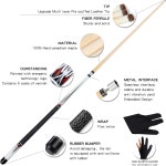 티커완 풀 큐 스틱 - 58 메이플 당구 스틱 19 20 21온스 1 2온스 키트 2피스 19 oz