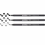 1255 캘리그라피 펜 추가 - 검은색 3개 2 종이 나무 테라코타 캔버스용 섬유 손글씨 글머리 기호 감사 카드 책 1 01 10 Pens -