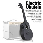 일렉트릭 콘서트 우쿨렐레 EASTROCK 카본 파이버 23 우켈렐레 키트 케이스 스트랩 카포 스트링 초보자용 우크 Acoustic