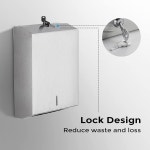 종이 타월 디스펜서 벽걸이 - 멀티폴드 삼중 디스펜서 대용량 스테인리스 스틸 티슈 홀더 욕실 공공장소에 적합 black M-5859