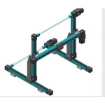 직교로봇 리니어 스테핑 가이드 모듈 3축 직선 유효 스트로크 모터