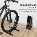 파보토 접이식 자전거 스탠드 바닥 - 산악 도로 실내 야외 차고 보관소 주차대 20-29 자전거 자전거 랙 1대 2 Pack