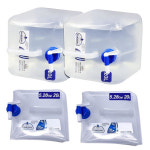 수도꼭지가 캠핑 워터 저그 9 1L 2 6 4 5 3 갤런 BPA 프리 식품 등급 LDPE 접이식 물 용기 하