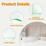 호니트라 2PCS 샤워 스플래시 가드 자가 접착 투명 워터 중 물을 유지하는 욕조 가드