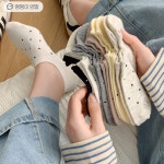 도트 땡땡이 발목양말 6개세트