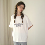 썸웨어버터 Shine Wave Logo Over-fit Top