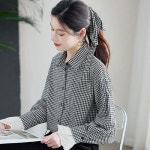 여성 소매 체크 셔츠 봄가을 루즈핏 디자인 긴팔 B071 원템1