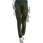 AND Andit 여성용 루즈 데일리 팬츠 L 3L 4L 사루엘 코튼 엘라스틱 트윌 턱 캐주얼 Medium 56 khaki short length