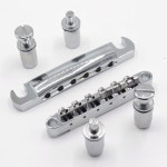 Cheerock 1 세트 메탈 튠-오매틱 일렉트릭 브리지 테일피스로 스트링 안정성 향상 교체 부품으로 SG 레스 폴 LP 기타에 이상적임