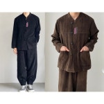 편한 생활한복 겨울 남성 개량한복 배색 골덴 차이나 골덴 템플스테이 법복 105