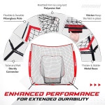 예4배팅 티가 7x7피트 야구 네트 타격 투구 연습용 내구성 소프트볼 뒷마당 훈련용 백스톱 네트