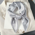 모조 실크 데일리 무지 디자인 정사각 쁘띠 스카프