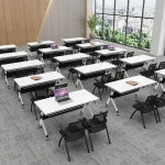 폴딩 책상 이동식 사무실 모형 바퀴형 탁자 막대 접이형 데스크 트레이닝 접이식 의자