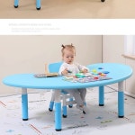 유치원 테이블 플라스틱 반원형 어린이집