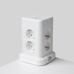 지클릭커 지클릭커 타워 12구 고용량 4000W USB 출력 멀티탭 NP712PD 2m