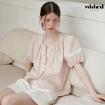 썸머 데일리 라운드넥 반팔 블라우스 WICBBL032