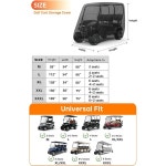 골프 카트 커버 4인승 헤비 듀티 420D 방수 EZ GO 클럽 카 야마하 카트와 호환되는 확장 지붕 야외 방진 커버 최대 112