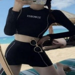 래쉬가드 비치웨어 수영복 바캉스 여성 반팔 긴팔 투피스 슬림래쉬가드 세트