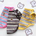 퐁펫 곰돌이패치라인 티셔츠 Pet733 옐로 1개