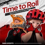 SAGA 스포츠 청소년 모터크로스 장갑 - 더트 바이크 BMX 라이더를 위한 프로급 보호 소년 소녀를 고성능 장비 미래 챔피언을 위해 제작됨