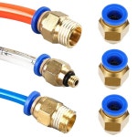 5Pcs PC M5 나사 호스 피팅 파이프 퀵 커넥터 공압 공기