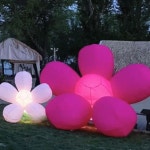 꽃 에어풍선 꽃잎 공기조형물 캠핑장 글램핑 장식