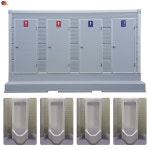 포세식화장실 박스형 소변기4개 산업용 공사장 야외화장실 캠핑장 EAB-4