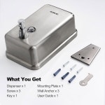 상업용 AIKE 37온스 표면 마운트 스테인리스 스틸 비누 디스펜서 브러시드 스티안리스 모델 Brushed Stainless Steel AK1003