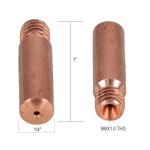 Tweco 1 Mini MIG Lincoln Magnum 100L 건용 StARTECHWELD 1123 미그 용접 접점 팁 023 25팩