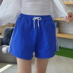 3부 돌핀팬츠 바스락 밴딩 나일론반바지 여성 트레이닝 숏팬츠