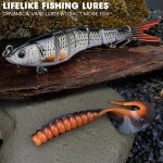 THKFISH 낚시 미끼 키트 태클 담수 박스용 베이스 장비 키트 남성용 톱워터 미끼 수영 개구리 액세서리 선물 153pcs Tackle Box Kit