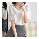 랑스 브이넥 데일리 반팔티714362