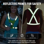 여성용 탑워드 러닝 조끼 가슴 휴대폰 홀더 반려견 산책 자전거용 반사 안전 장비 - 허리 어깨 조절