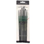전문 페인트 브러시 아티스트 아크릴 오일 수채화 페인팅 바디 페이스 락 캔버스 1개 12 G-Black Round