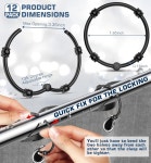 다비유 샤워 커튼 링 커튼용 12팩 후크 욕실 샤워봉용 방청 금속 장식 미끄럼 방지