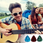 JINWEE 어쿠스틱 액세서리 키트 스트링 픽 카포 브리지 핀 새들 너트 3 in 1 스트링 와인더 커터 핀 풀러를 포함한 도구 교체 키트 40 Pcs