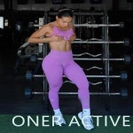 압축팩의류 Oner Active Gym 요가 프린트 바지 Seamless Honey Peach Hip 여성용 Pleated High 허리 트하고