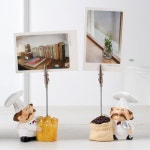 쉐프 미니어처 네임택 포토 메모꽂이 장식 베이커리 감성