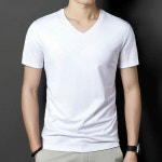 남자 베이직 v넥 반팔티 냉감소재 여름 티셔츠